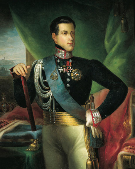 Carlos Alberto de Savoia-Carignano, pintura do séc XIX. Autor desconhecido